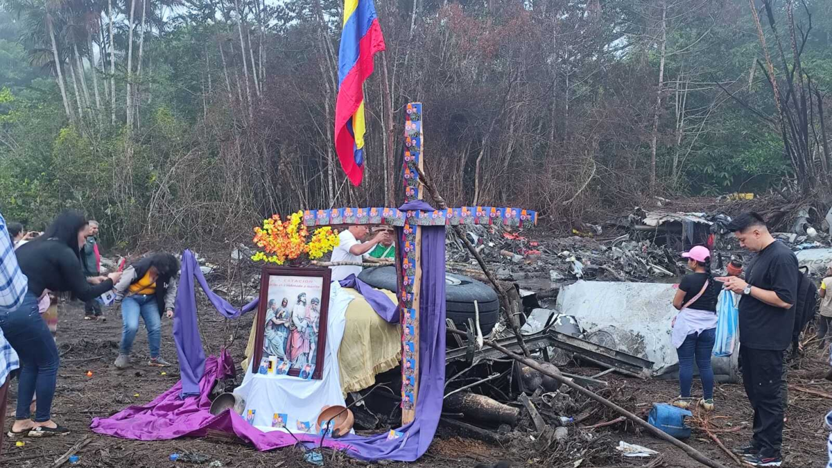 Procesión religiosa en Puerto Leguízamo, Putumayo, se realizó en zona del accidente del avión Hércules