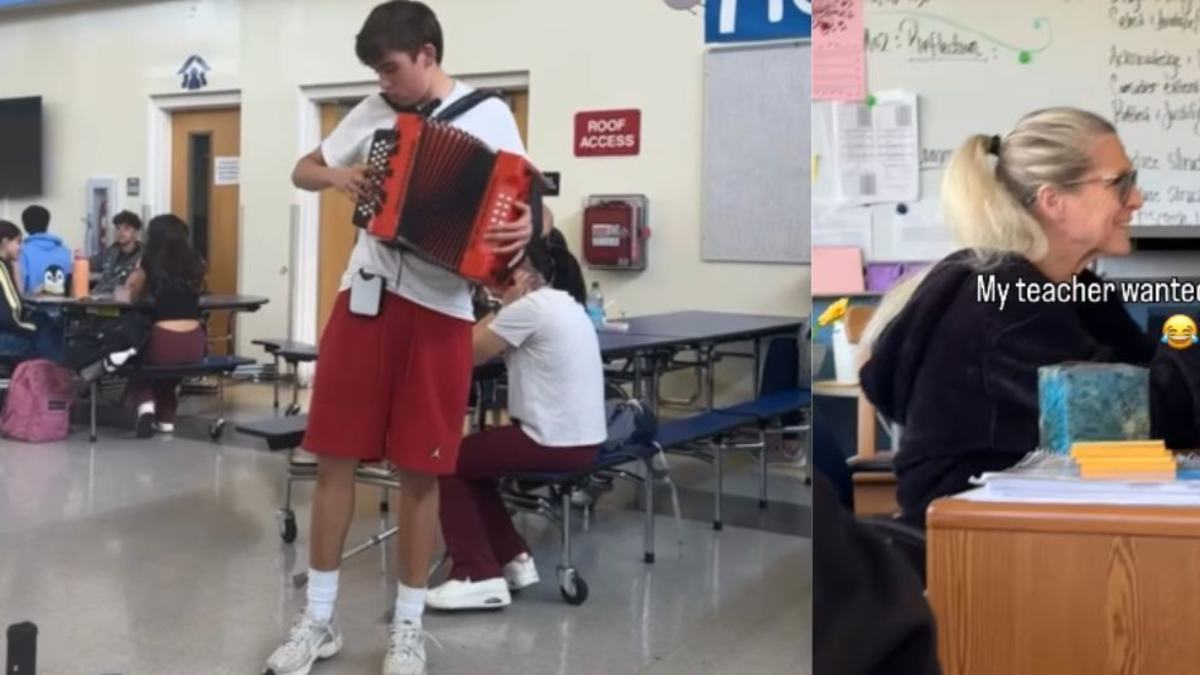Colombiano se hizo viral por tocar el acordeón en su colegio de Estados Unidos y ser admirado por sus compañeros: 'La profe quería otra canción'