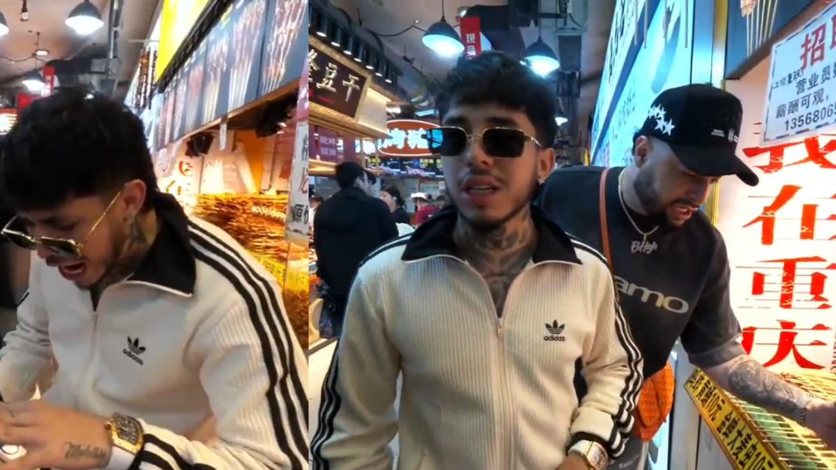 El momento de furia de Westcol con un vendedor tras quemarse con comida callejera en China: ‘Casi le meto un puño’