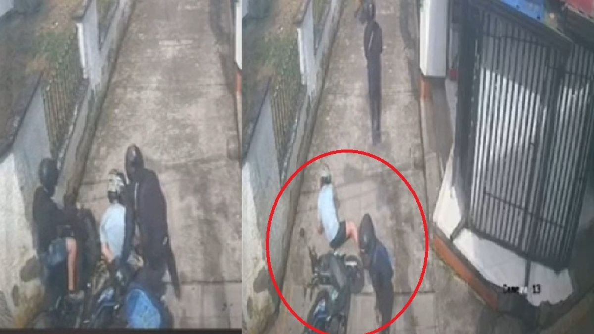 Impactante video de robo a motociclista en Floridablanca, se salvó de morir cuando dejó de hacer resistencia al hurto: 'péguele un tiro en la cara'