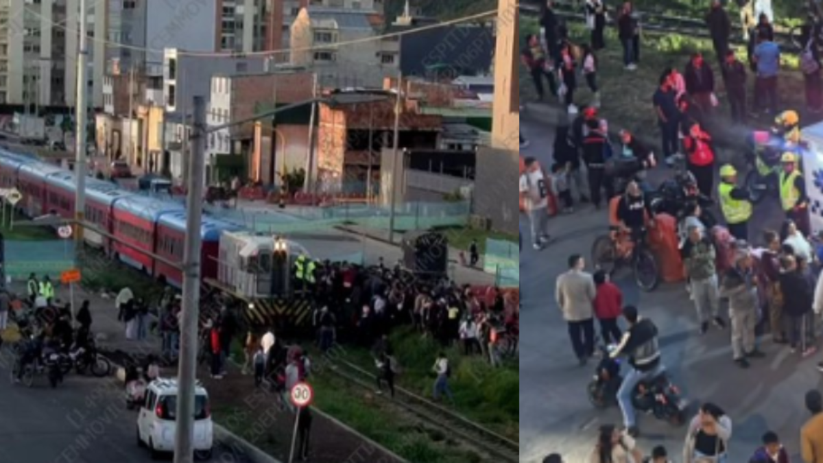 Mujer fue atropellada por el Tren de la Sabana en Usaquén, en el norte de Bogotá: esto se sabe sobre su estado de salud