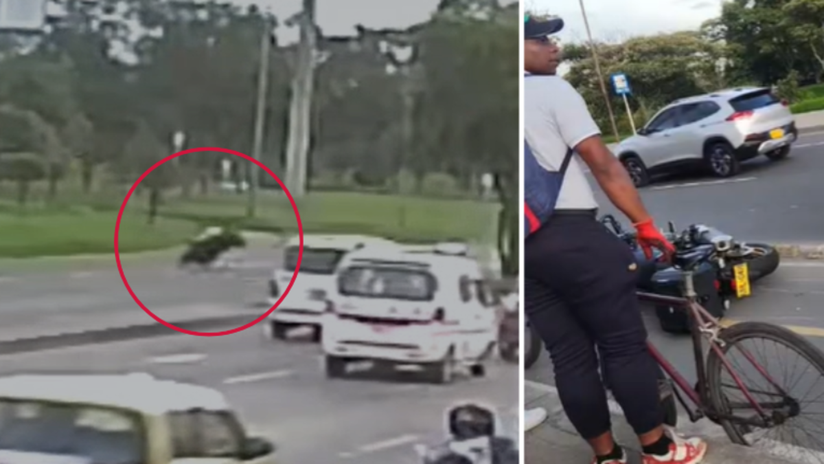 Video del momento exacto del grave accidente cerca de la Embajada de Estados Unidos en Bogotá que dejó dos muertos: ciclista intentó atravesar la vía