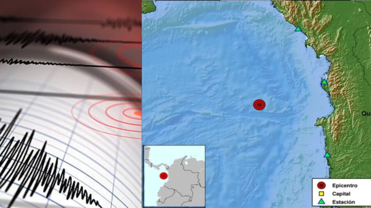 Reportan fuerte temblor en el océano Pacífico, cerca de la costa colombiana, en la mañana del domingo 12 de abril