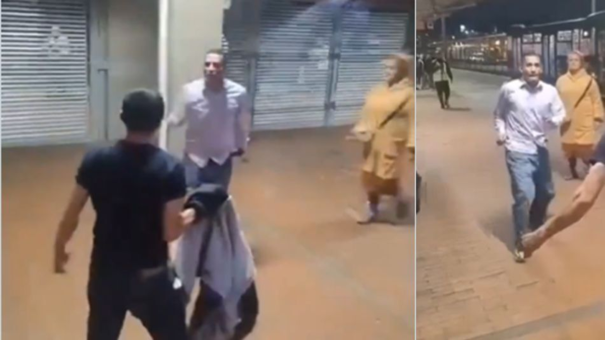 En video quedó registrada una violenta pelea con puñal en Portal Usme de TransMilenio: '¿Me va a coger a lo malhecho?'