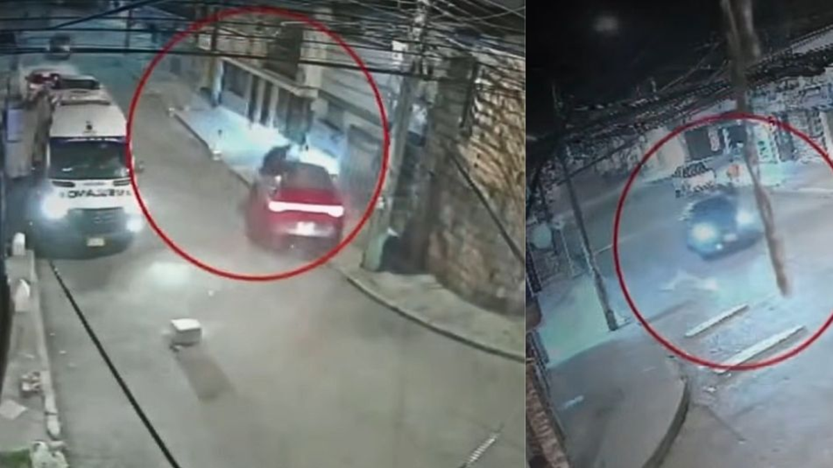 En video quedó registrado cómo un hombre se colgó de su camioneta para evitar que se la robaran en Bogotá: ladrones chocaron al huir