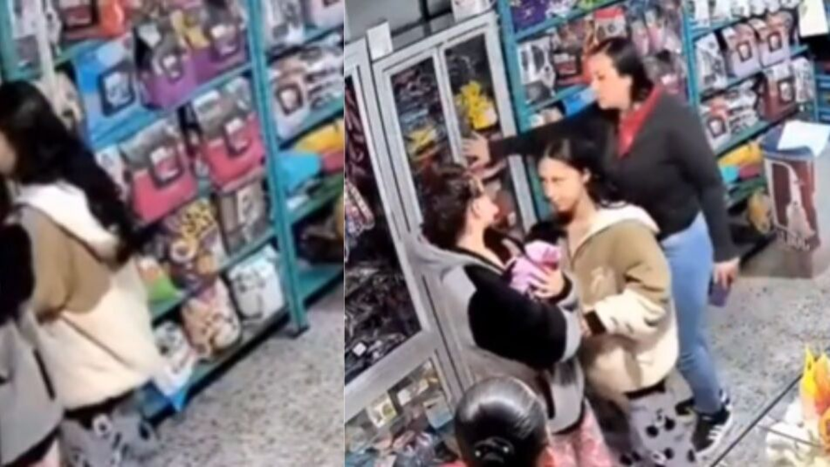 Dos mujeres fueron sorprendidas robando en una tienda para mascotas de Bogotá y reaccionaron con violencia