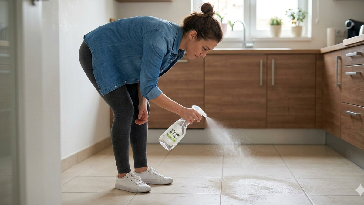 ¿Por qué recomiendan usar vinagre para limpiar los pisos y en qué casos aplicarlo?