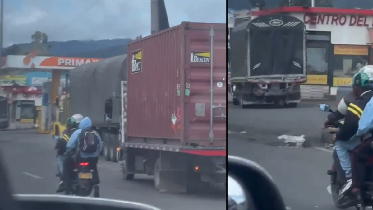 Grave imprudencia en la Autopista Sur: tres hombres en una moto y sin casco fueron captados en video