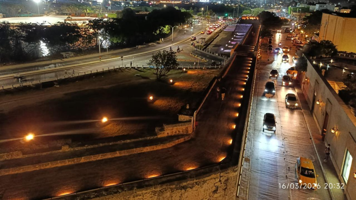 Cartagena: obras para la modernización del alumbrado en el Centro Histórico avanzan en un 88 por ciento