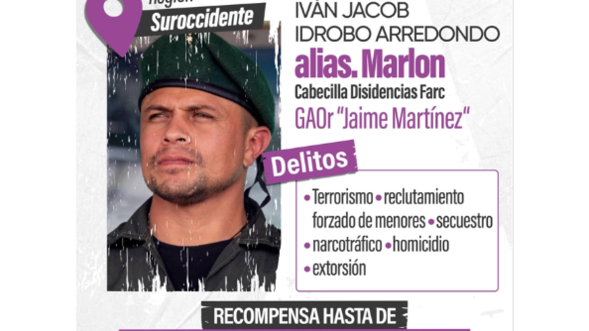 Urgente: abatido alias ‘Marlon’, jefe de las disidencias de ‘Iván Mordisco’, señalado de la reciente masacre en el túnel de Cajibío