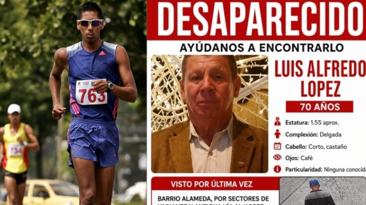 Papá de Luis Fernando López, campeón mundial de marcha, está desaparecido y su familia vive un difícil momento