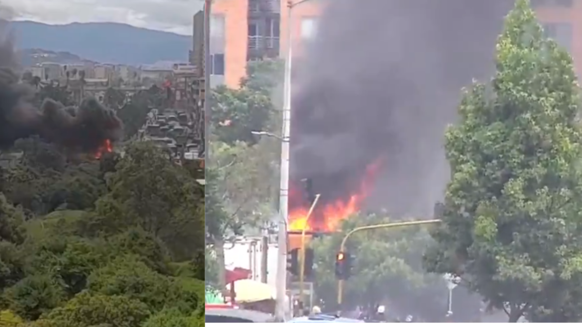 Videos | Grave incendio de tractocamión en avenida Ciudad de Cali, en el sur de Bogotá: gran columna de humo alertó a la ciudadanía