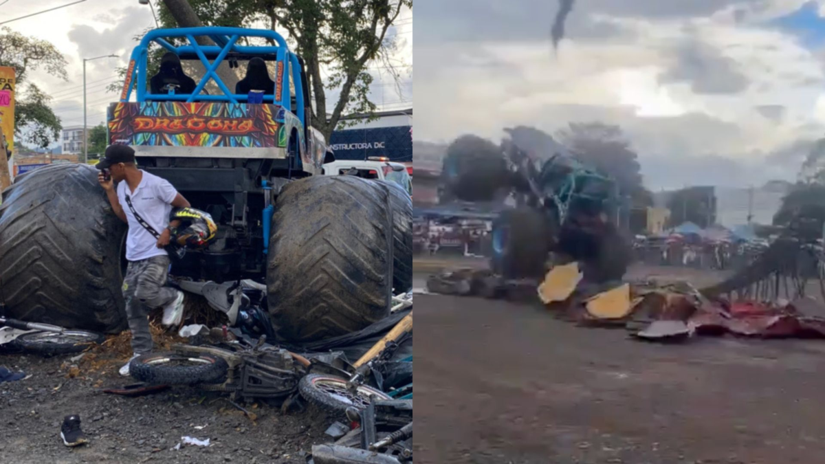 Video del momento exacto cuando conductora de ‘Monster Truck’ perdió control del vehículo y atropelló a al menos 15 personas en evento en Popayán