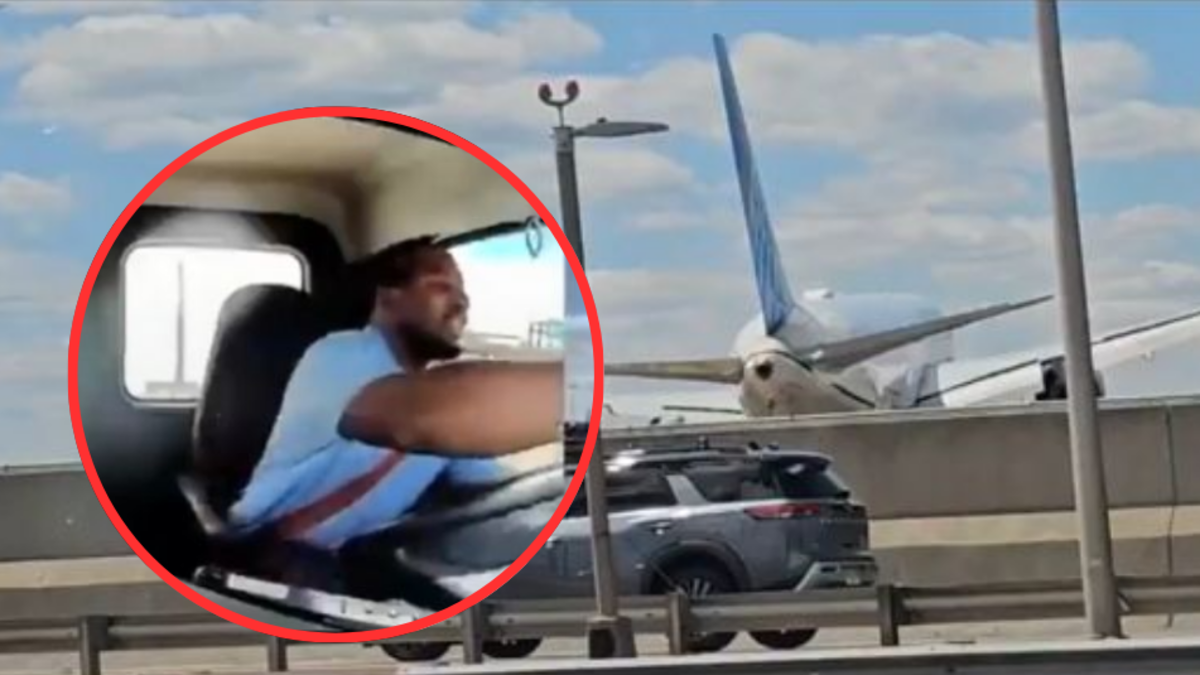 Video: avión de United Airlines golpea un poste y a un camión durante aterrizaje en aeropuerto de Estados Unidos