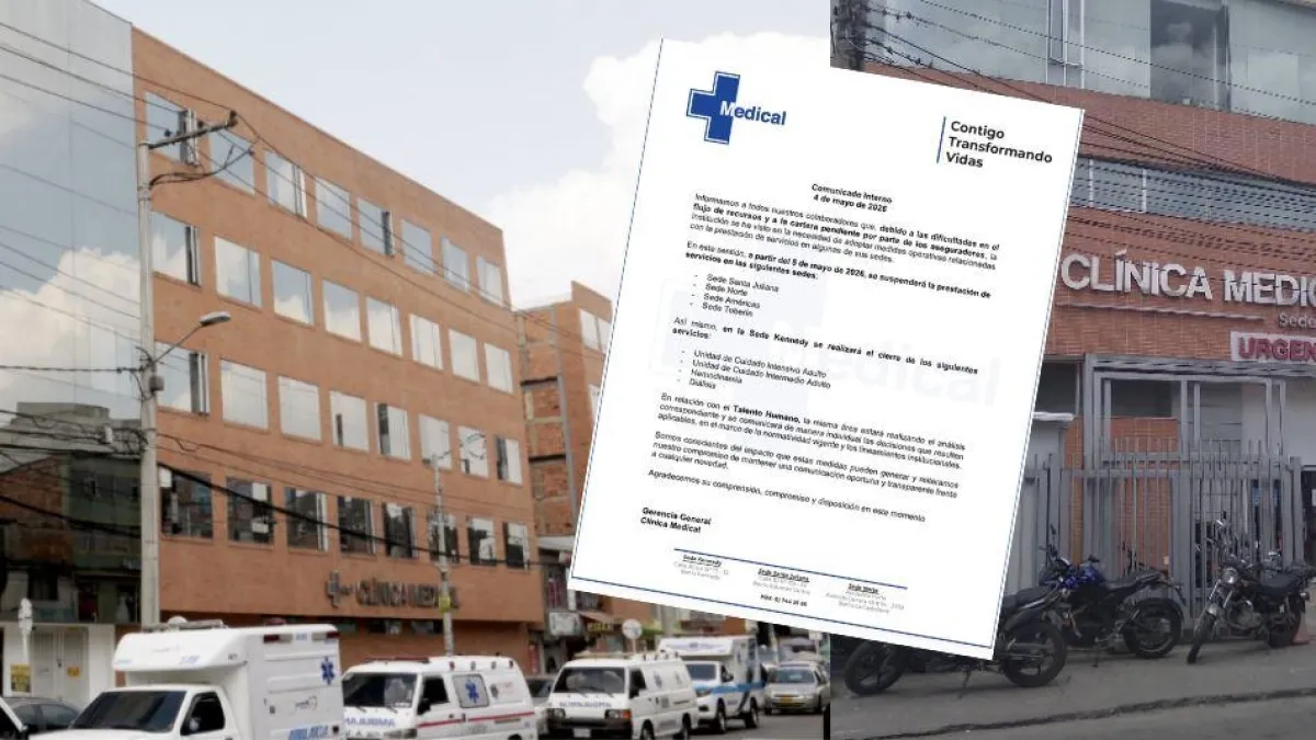 Clínica Medical anuncia cierres y suspensión de servicios en sedes de Bogotá por problemas financieros y deudas de las EPS: esto se sabe