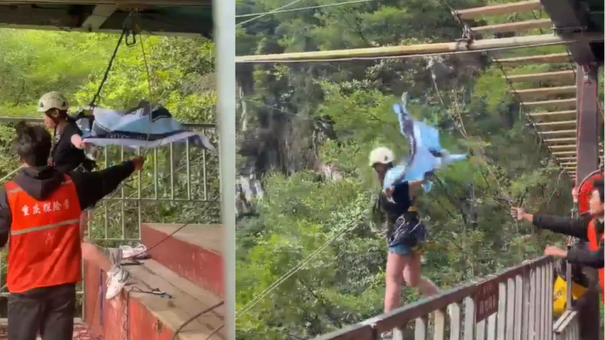 Video | Mujer murió tras caer de atracción turística en China: habría advertido que algo no estaba bien