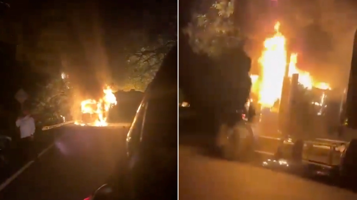 Incineran bus y dos tractocamiones en zona rural de Valdivia, Antioquia: autoridades hallaron bandera del ELN