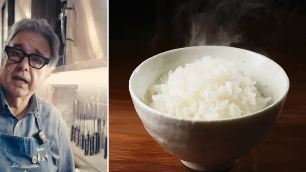 Juanjo López, chef español, revela su receta para el arroz blanco perfecto: 'No se hace con agua, sino con ajo, laurel y caldo'