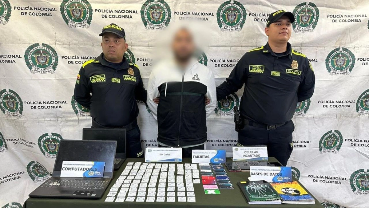 Cae alias ‘Chiry’, presunto ciberdelincuente dedicado al ‘tarjeteo’ en Barranquilla: tendría una renta ilícita cercana a los 50 millones mensuales