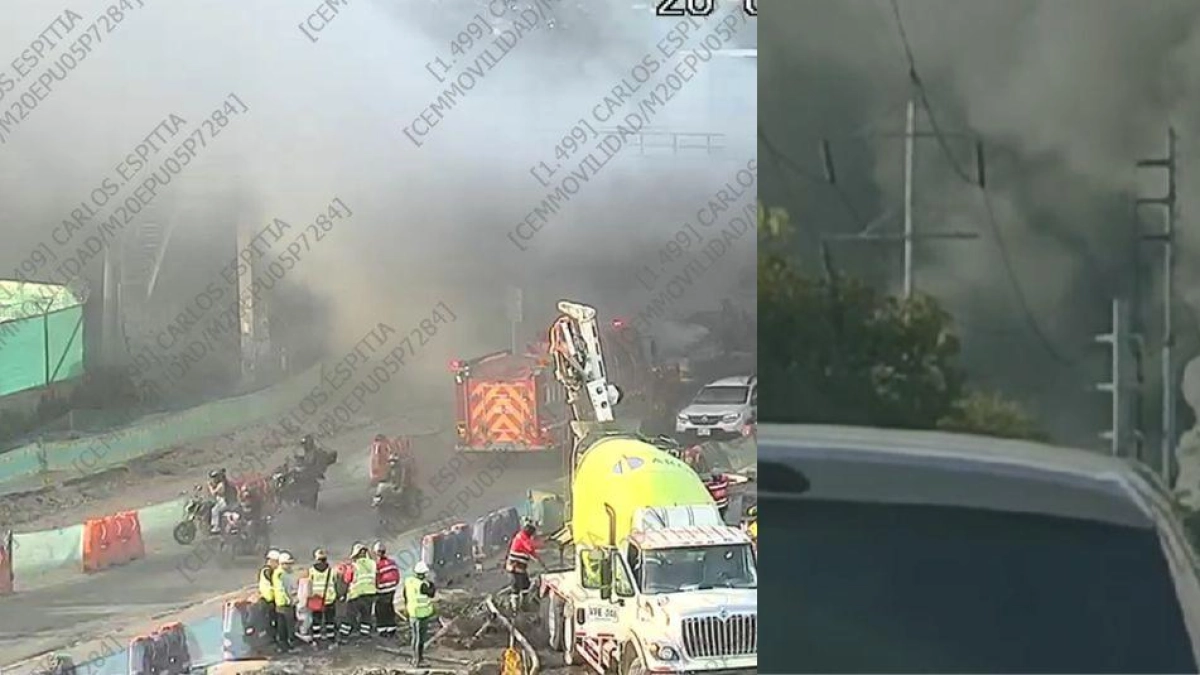 Reportan incendio de gran magnitud en la calle 68 con carrera 68, cerca del centro comercial Metrópolis en Bogotá: esto es lo que se sabe