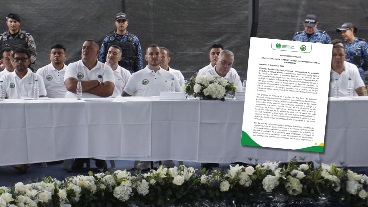 Oficina del Alto Comisionado de Paz anunció la reanudación de la mesa de paz urbana en la cárcel de Itagüí tras la parranda vallenata