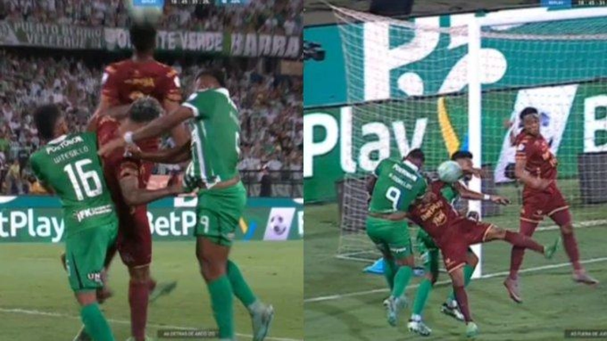 Las polémicas arbitrales de la semifinal entre Nacional y Tolima, por un gol anulado y un posible penalti: ¿acertó el árbitro?