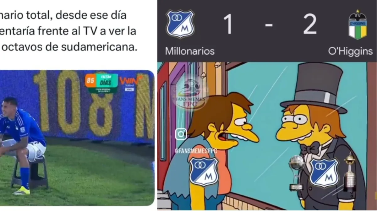 Los imperdibles memes de la penosa eliminación en casa de Millonarios de la Copa Sudamericana contra O'Higgins: los hinchas no perdonan
