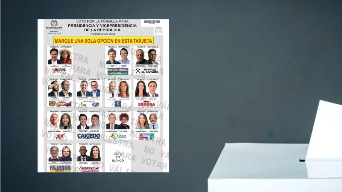 Elecciones presidenciales en Colombia: conozca cómo es el tarjetón y vea en qué parte está su candidata o candidato para este domingo 31 de mayo