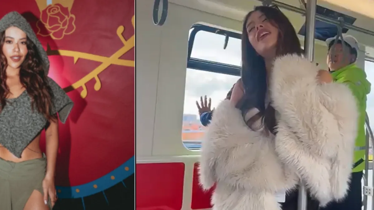 Juliana, 'la colombiana', primera artista en cantar en el Metro de Bogotá