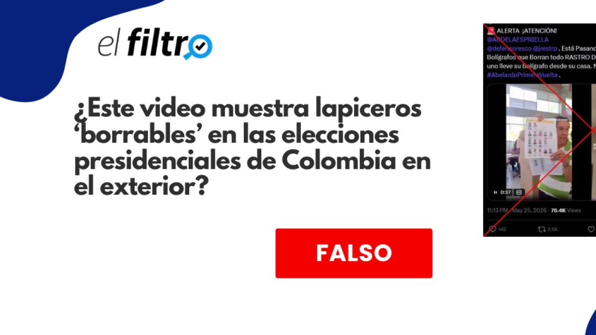 #ElFiltro: video no prueba que se entreguen lapiceros 'borrables' durante elecciones presidenciales en el exterior; grabación es de otras votaciones