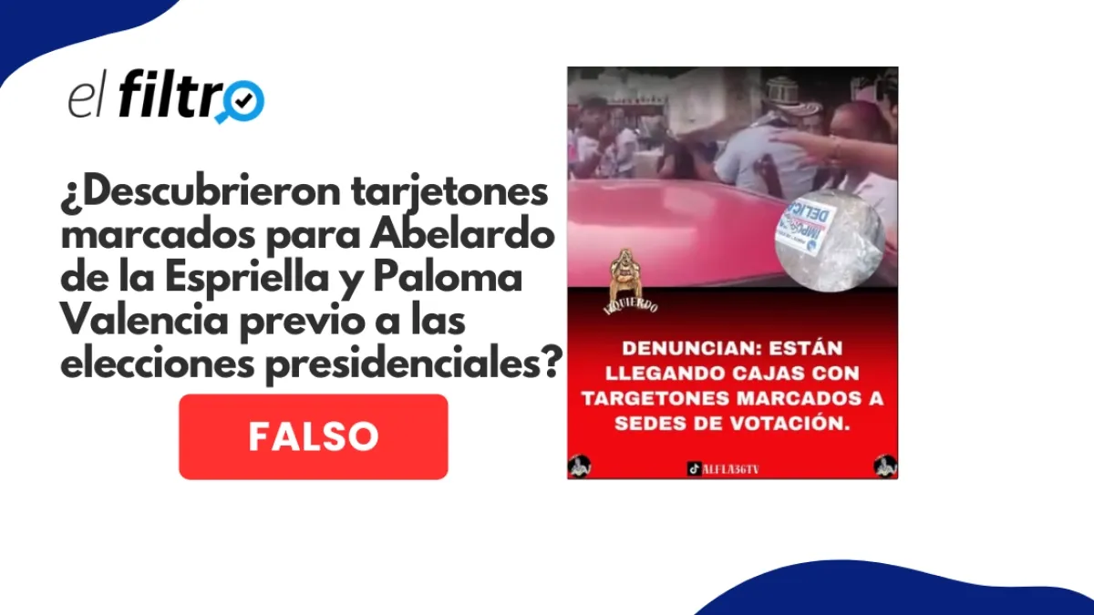 #ElFiltro: video sobre supuestos tarjetones marcados a favor de Abelardo de la Espriella y Paloma Valencia no corresponde a elecciones presidenciales