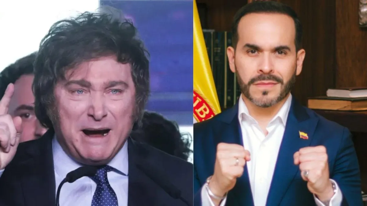  Javier Milei, presidente de Argentina, felicit&oacute; a Abelardo de la Espriella por ganar primera vuelta:...