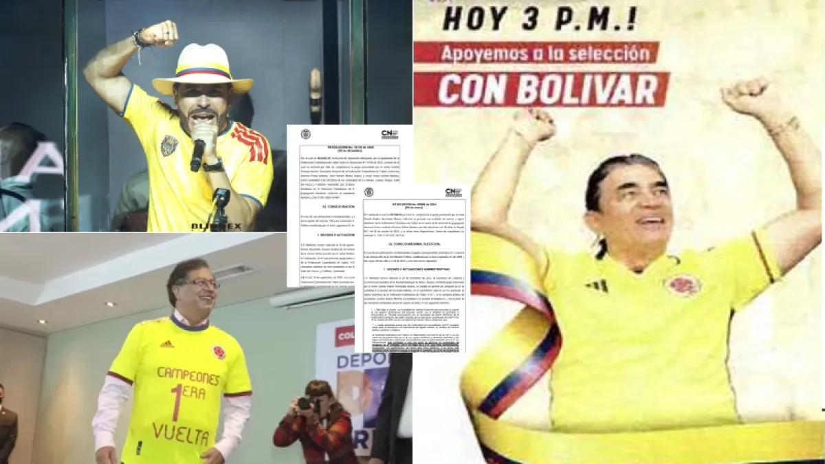 El CNE ya falló dos veces sobre la camiseta de la Selección Colombia en campaña: el vacío legal y el antecedente con Gustavo Bolívar en 2023