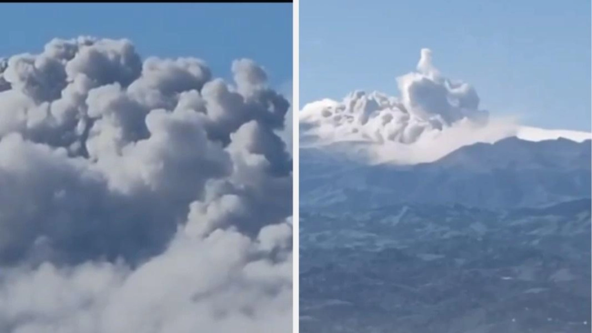 Fuerte expulsión de cenizas del volcán Puracé en Cauca: se registró una columna de unos 800 metros de altura, pero se mantiene la alerta amarilla