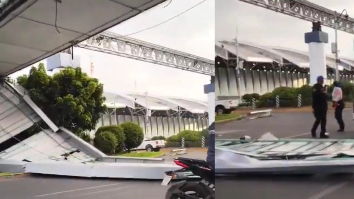 Video: a pocos días del Mundial 2026 se cayó parte del techo del aeropuerto en ciudad de México