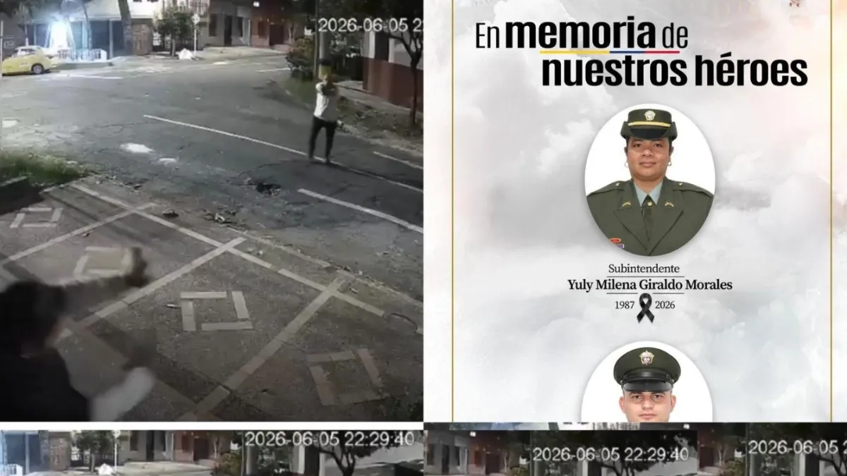 Los videos que servirán de prueba en el presunto homicidio de dos miembros de la Sijín en Medellín: un agresor persiguió a la detective en la calle