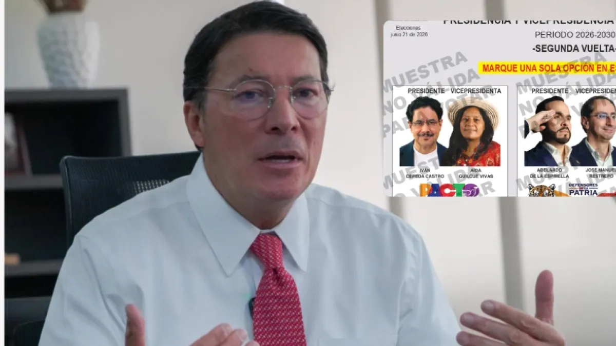 ¿Tarjetones para la segunda vuelta se deben reimprimir por fallo contra campaña de Abelardo De La Espriella? El registrador nacional respondió la duda