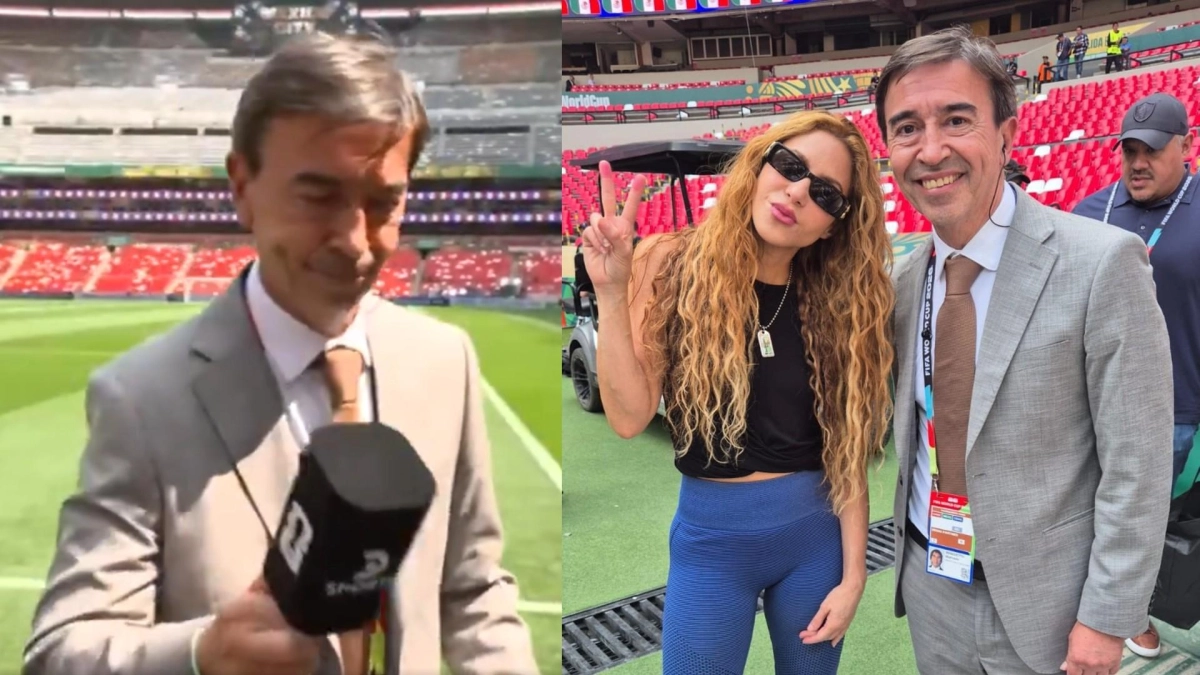 Video | Periodista argentino no se aguantó las ganas de sacarse foto con Shakira: abandonó la transmisión en vivo del Mundial, pero logró el objetivo