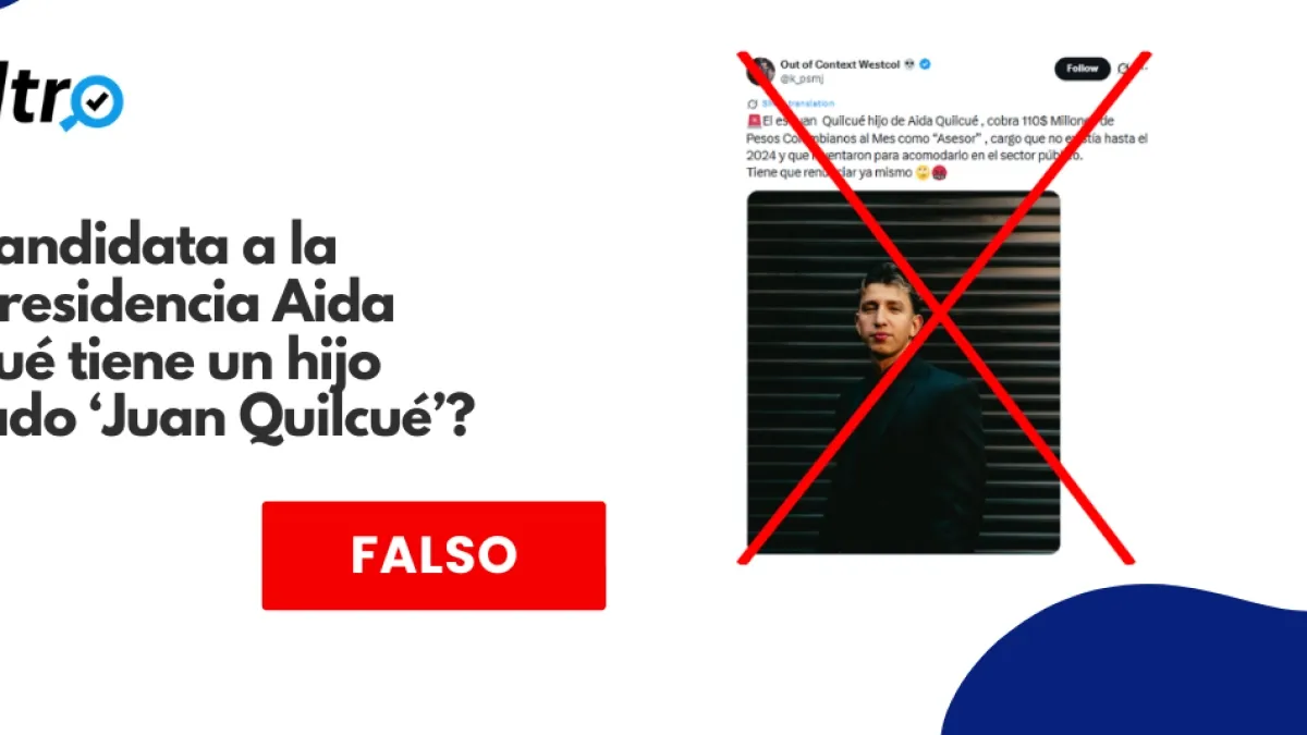 #ElFiltro: Aída Quilcué, fórmula vicepresidencial de Iván Cepeda, no tiene un hijo llamado Juan Quilcué; videos virales son del ‘streamer’ El Chanty