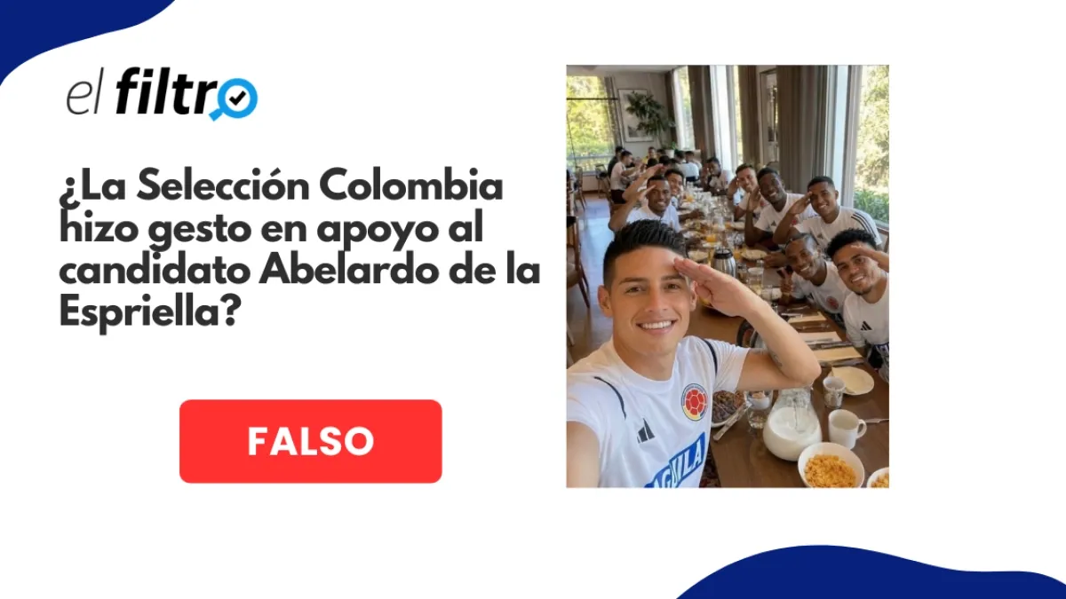 #ElFiltro: Foto de futbolistas de la Selección Colombia haciendo gesto de apoyo a Abelardo de la Espriella se hizo con Inteligencia Artificial
