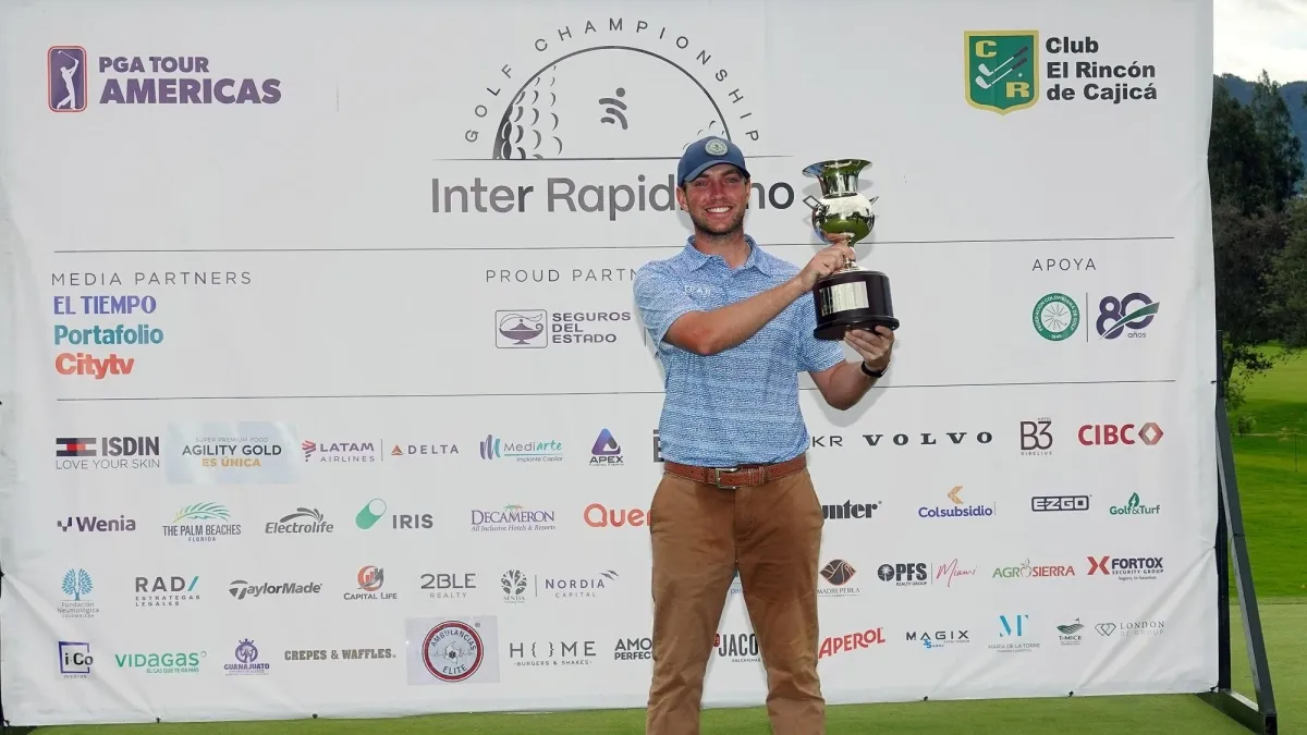 Drew Doyle, el nuevo campeón del Inter Rapidísimo Golf Championship; el colombo-estadounidense Sebastian Moss, en el Top 10