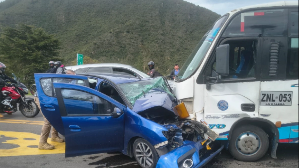 Accidente en la vía Patios- Guasca deja cinco personas heridas, entre ellas un menor de 2 años