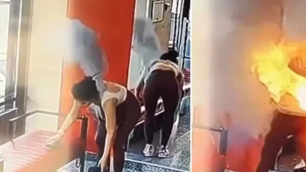 ‘Influencer’ sufrió graves quemaduras tras la explosión de un cargador portátil mientras estaba en el gimnasio: el aparato emitió una nube de humo