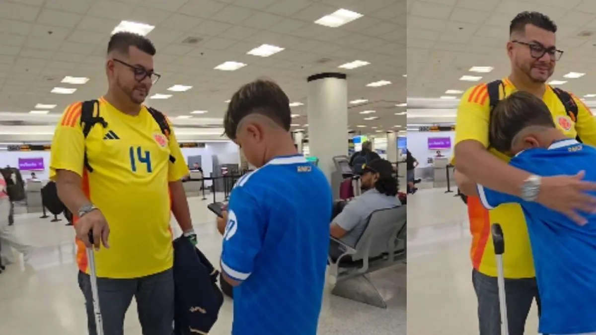 Hermosa sorpresa en el Mundial: padre colombiano emocionó a su hijo con los boletos a última hora: 'Te vas con papá'