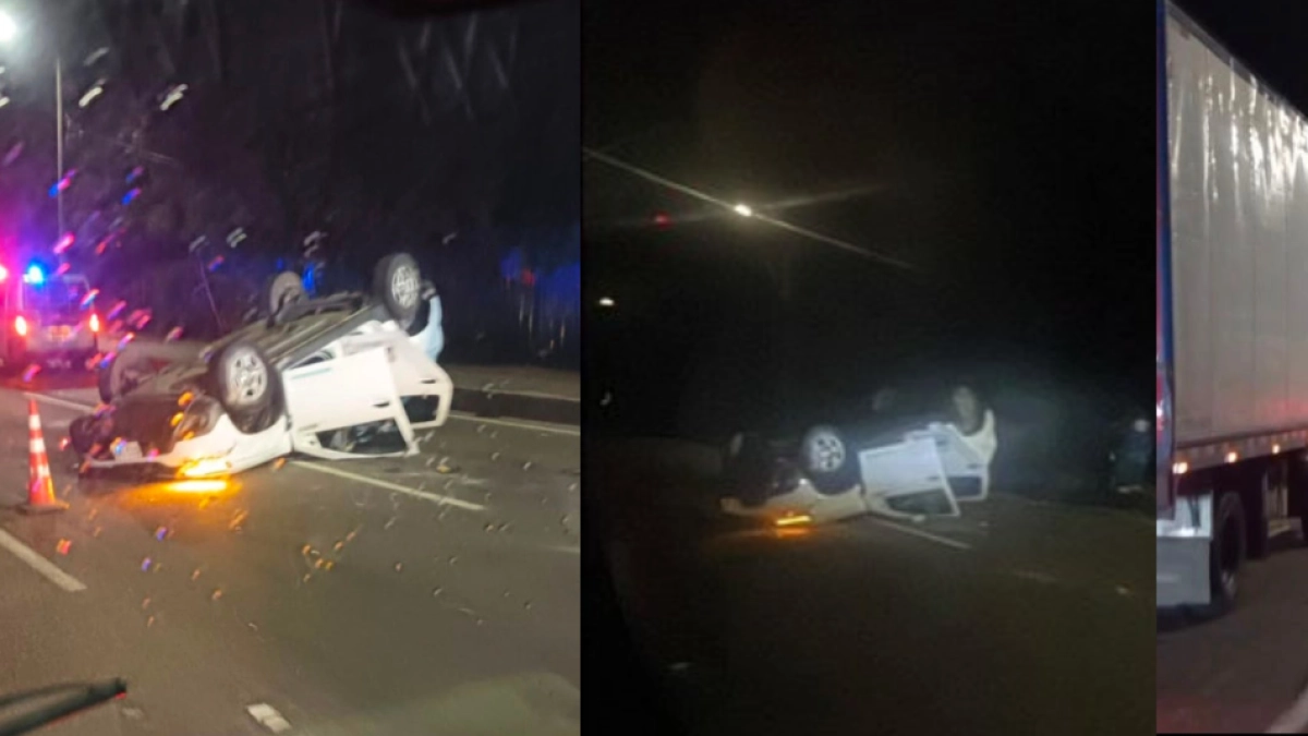 Grave accidente en la autopista Norte por camioneta que se volcó en medio de la carretera: reportan gran trancón en la entrada de Bogotá desde Chía