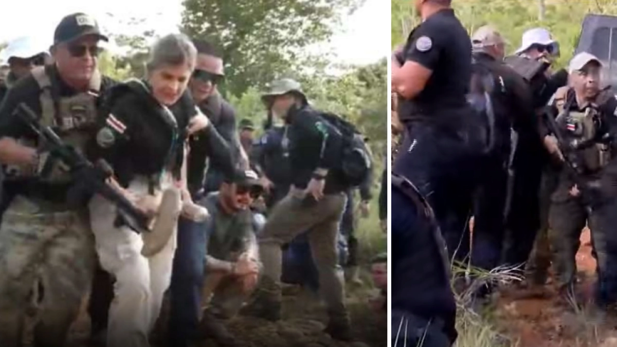Evacuan a la presidenta de Costa Rica, Laura Fernández, durante visita a zona de minería ilegal tras escucharse una explosión: 'Estoy bien'