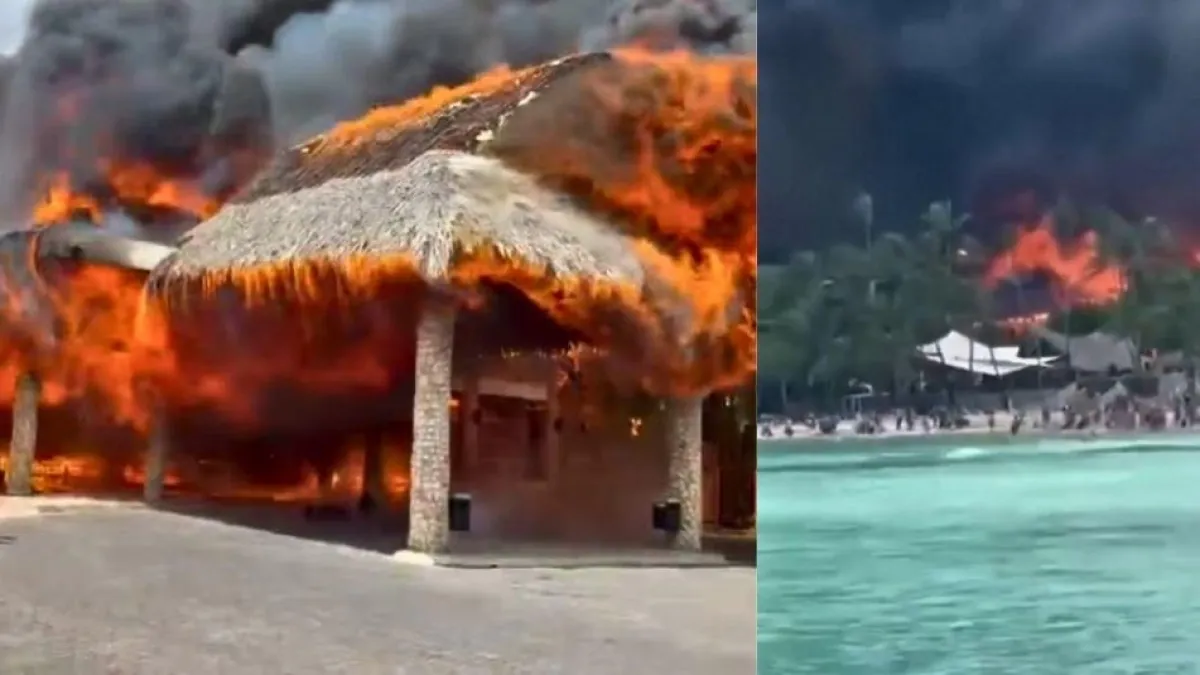 Video | Voraz incendio en hotel de lujo de República Dominicana obligó a evacuar de emergencia a cientos de turistas y empleados