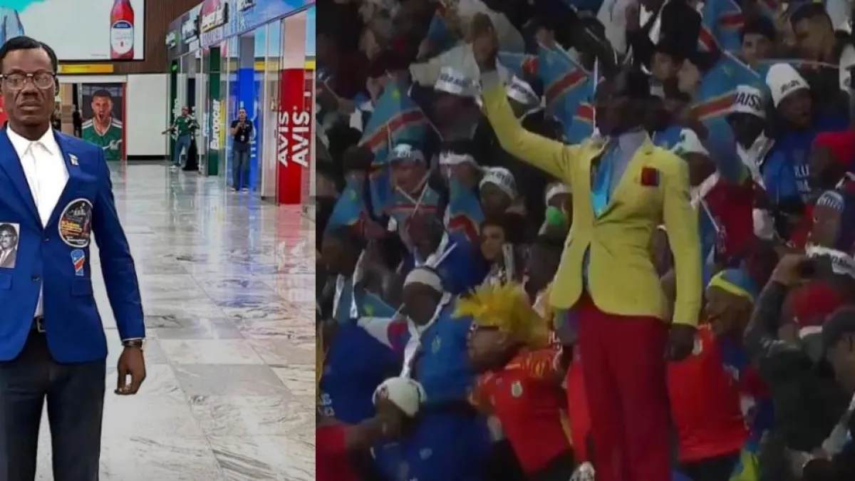 ¿Quién es Lumumba Vea? El aficionado congoleño que se ha convertido en una ‘cábala’ para su selección y que estará en el partido contra Colombia