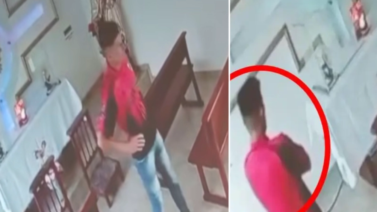 Ladrón se hizo pasar por feligrés, fingió orar y robó un valioso objeto del altar de una parroquia en Bosa, Bogotá