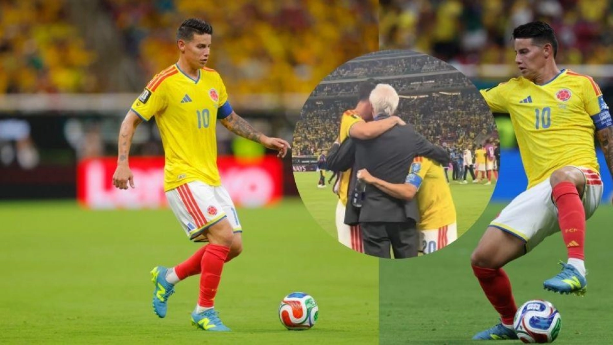 Emotivo reencuentro entre James Rodríguez y Juan Fernando Quintero con José Pékerman tras el triunfo de Colombia contra República del Congo: video